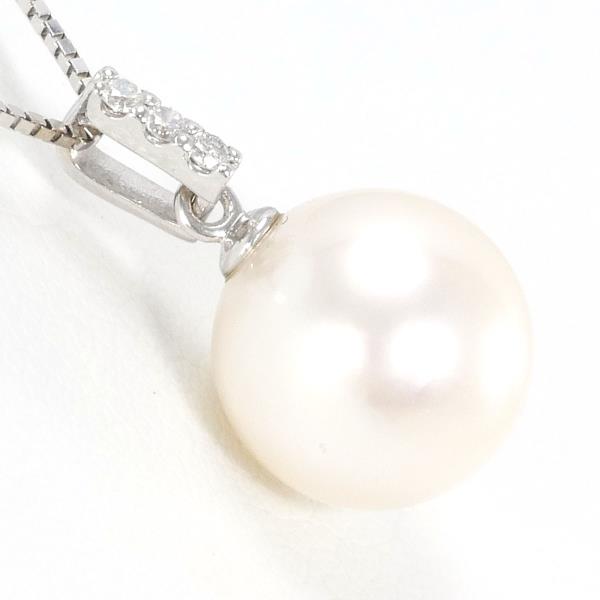 K14 White Gold Pearl Necklace in Pristine Condition