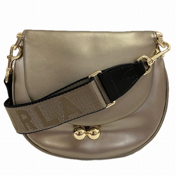 Furla Leather Kiss Lock Shoulder Bag