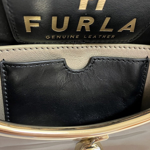 Furla Leather Kiss Lock Shoulder Bag