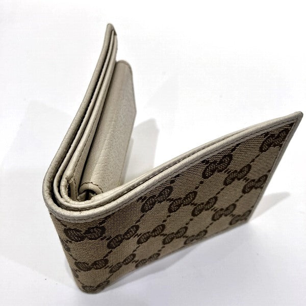 Gucci Canvas Leather Bifold Wallet 04862