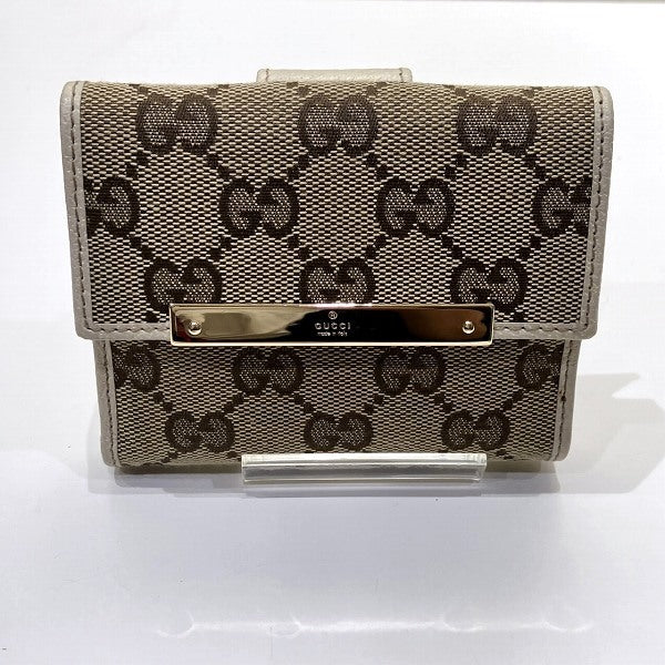 Gucci Canvas Leather Bifold Wallet 112716