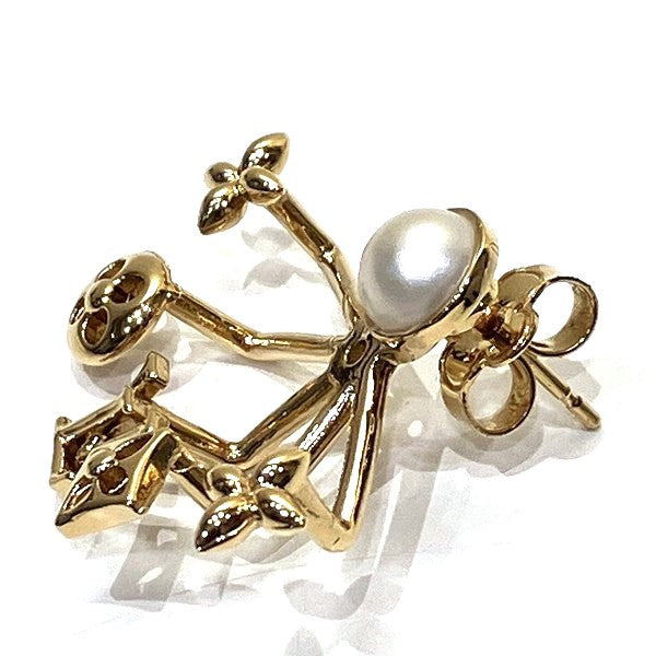 Louis Vuitton Monogram Flower Pearl Earrings M00601