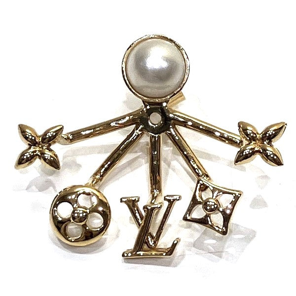 Louis Vuitton Monogram Flower Pearl Earrings M00601