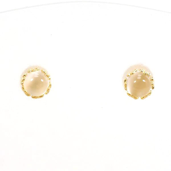 K18 Yellow Gold Moonstone Earrings in Excellent Condition