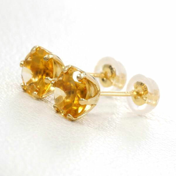 K18 Yellow Gold Citrine Earrings in Excellent Condition