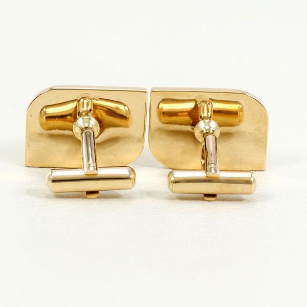 K18 Yellow Gold Pearl Cufflinks in Pristine Condition