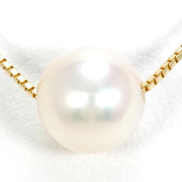 K18 Yellow Gold Pearl Necklace in Pristine Condition