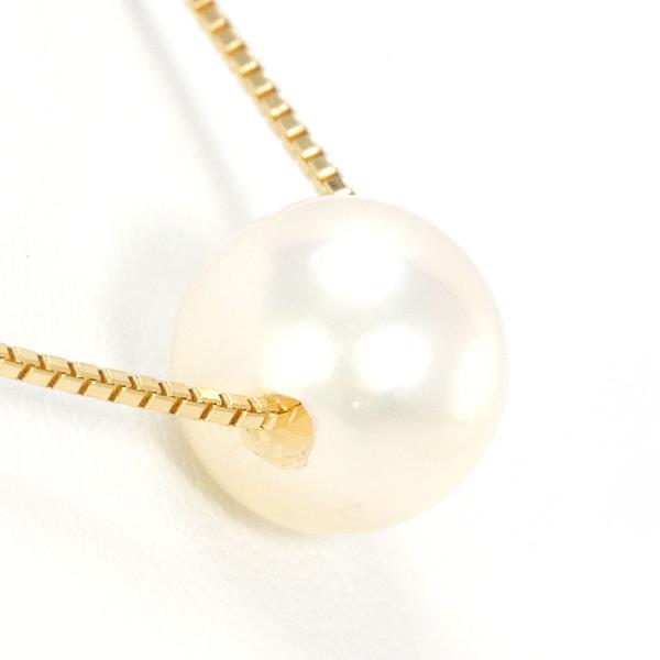 K18 Yellow Gold Pearl Necklace in Pristine Condition