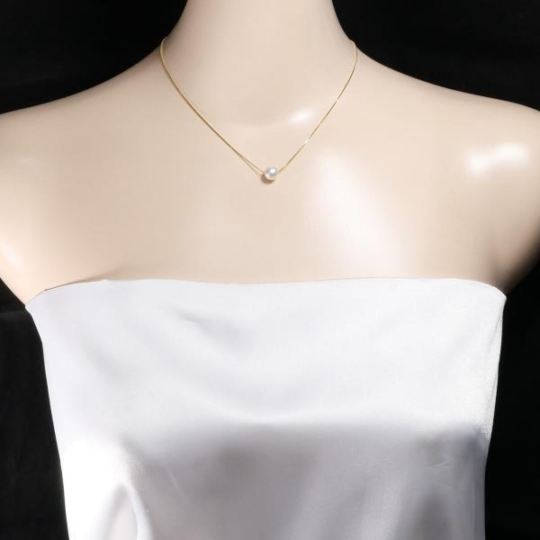 K18 Yellow Gold Pearl Necklace in Pristine Condition