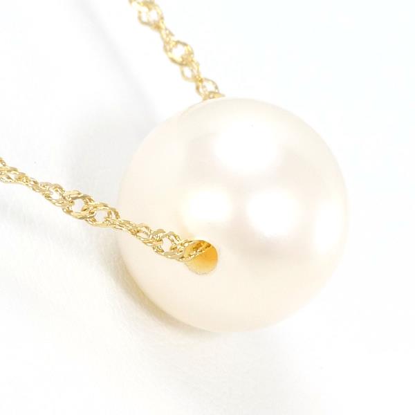 K18 Yellow Gold Pearl Necklace in Pristine Condition