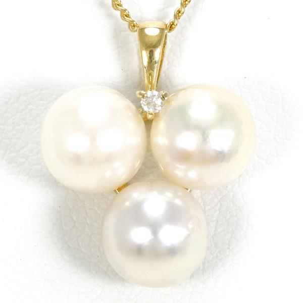 K18 Yellow Gold Pearl Necklace in Pristine Condition