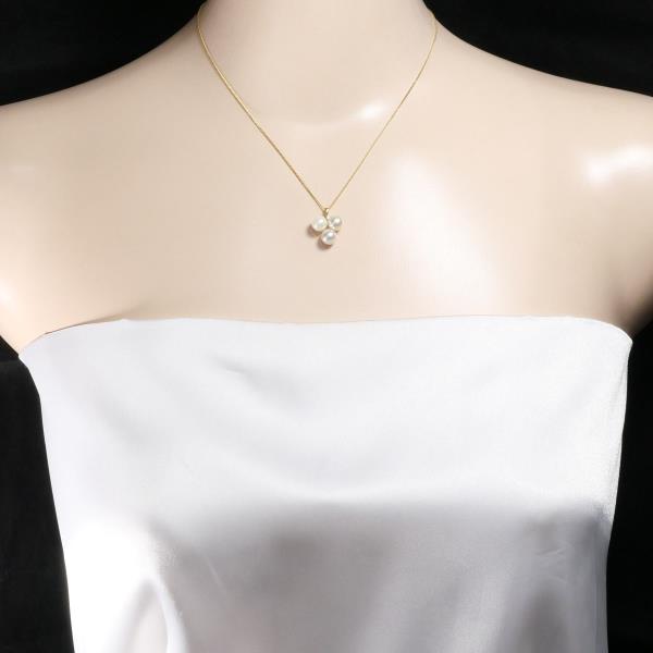 K18 Yellow Gold Pearl Necklace in Pristine Condition