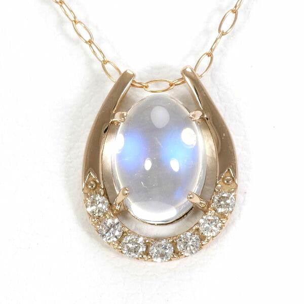 K18 Pink Gold Moonstone Necklace in Pristine Condition