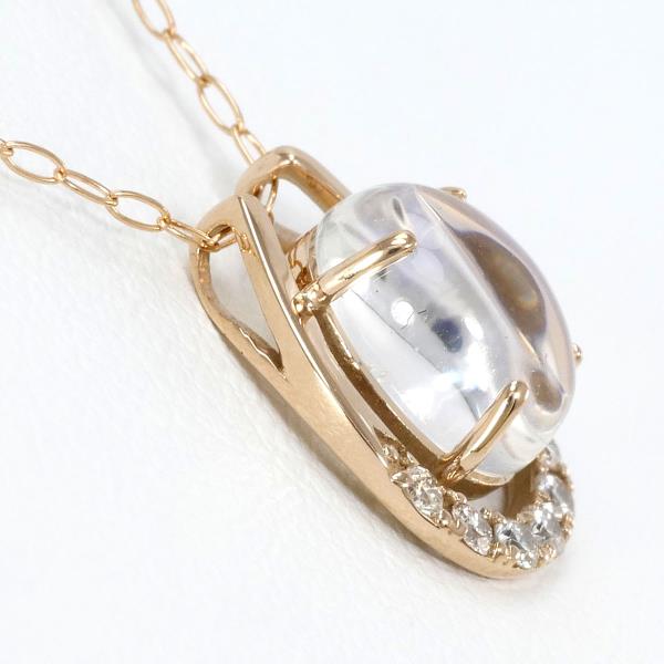 K18 Pink Gold Moonstone Necklace in Pristine Condition