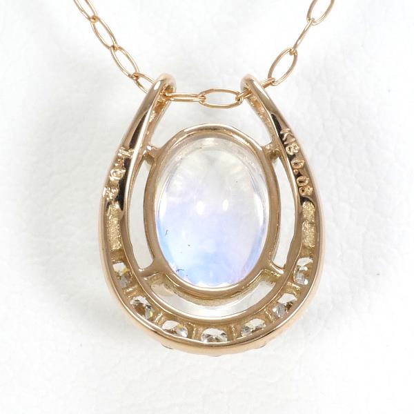 K18 Pink Gold Moonstone Necklace in Pristine Condition