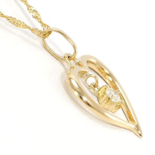 K18 Yellow Gold Diamond Necklace in Pristine Condition