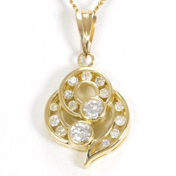 K18 Yellow Gold Diamond Necklace in Pristine Condition