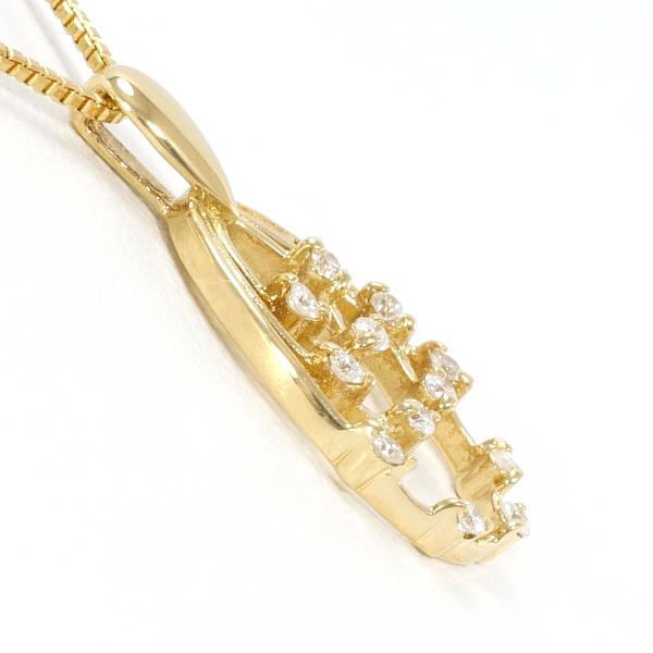 K18 Yellow Gold Diamond Necklace in Excellent Condition