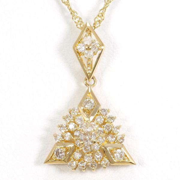 K18 Yellow Gold Diamond Necklace in Pristine Condition