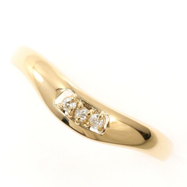 K18 Yellow Gold Diamond Ring in Excellent Condition