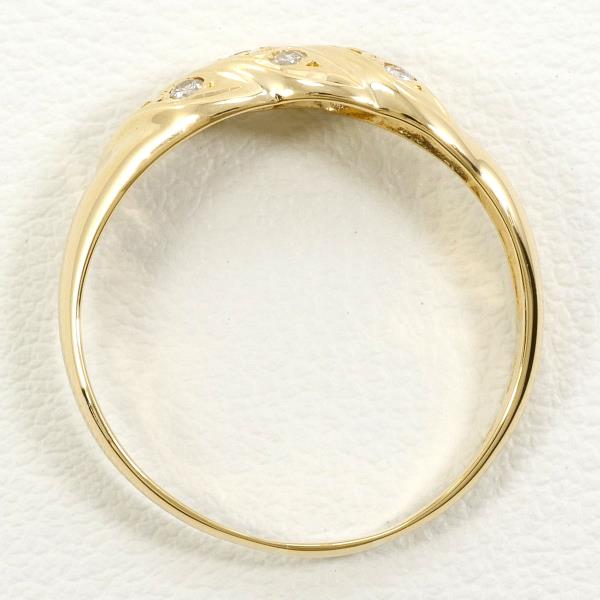 K18 Yellow Gold Diamond Ring 15 in Excellent Condition