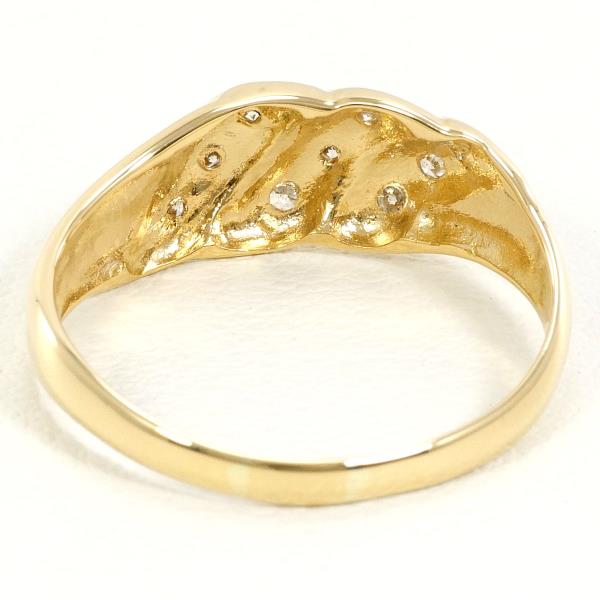 K18 Yellow Gold Diamond Ring 15 in Excellent Condition