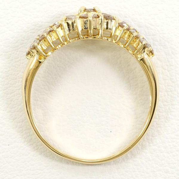 K18 Yellow Gold Brown Diamond Ring in Excellent Condition