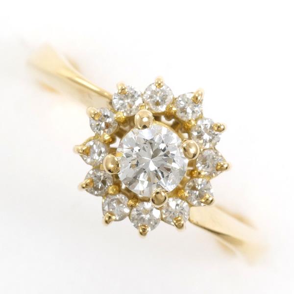 K18 Yellow Gold Diamond Ring 8.5