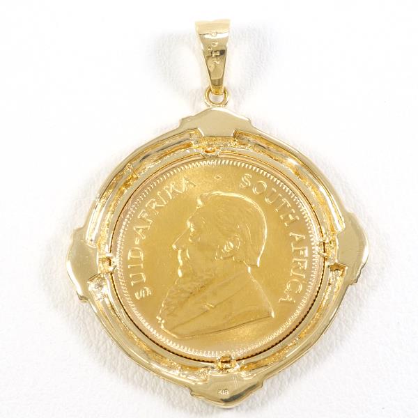 Krugerrand 1/4oz Gold Coin Pendant K22 K18 Diamond