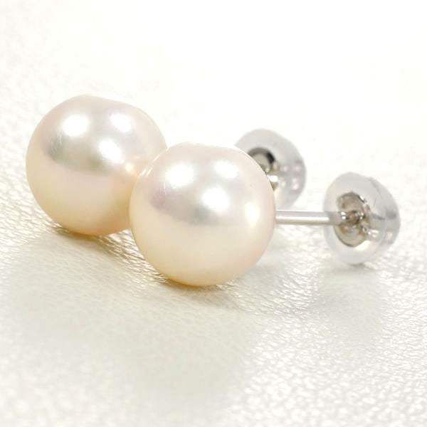 PT900 Platinum Pearl Earrings in Pristine Condition