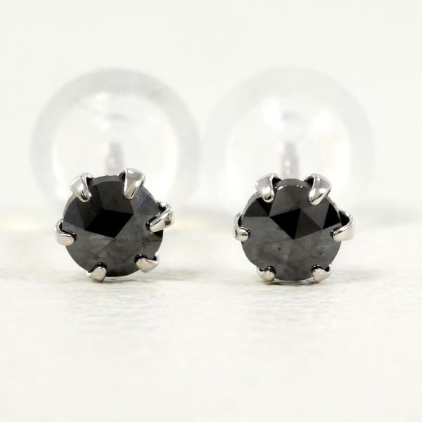 PT900 Platinum Black Diamond Earrings