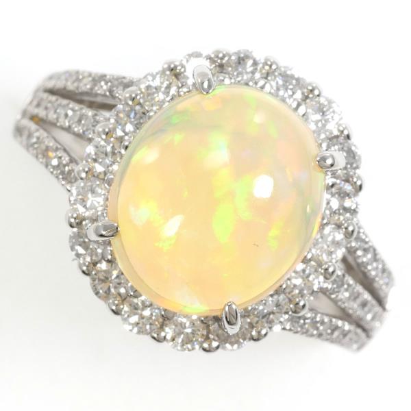 PT900 Platinum Opal Ring 10.5