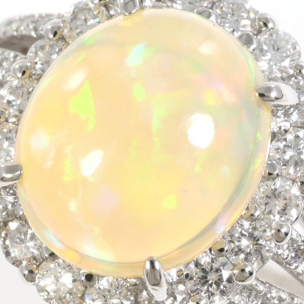 PT900 Platinum Opal Ring 10.5