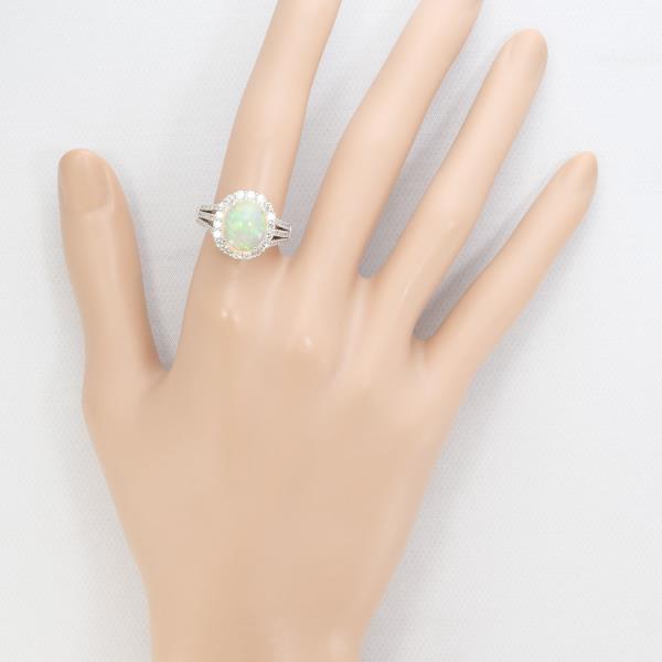 PT900 Platinum Opal Ring 10.5