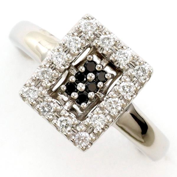 PT900 Platinum Ring Black Diamond 12.5 in Excellent Condition