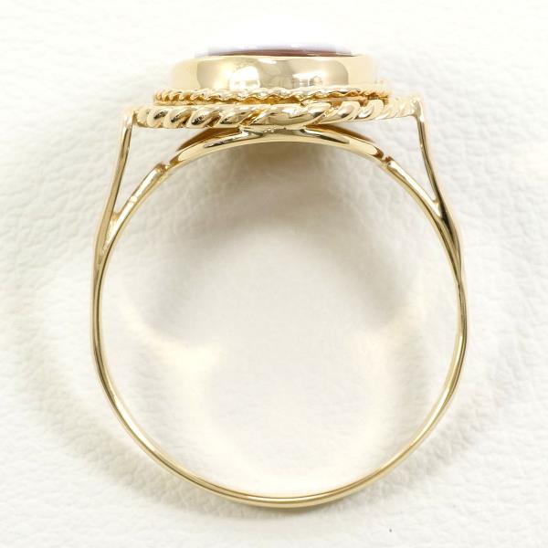 K14 Yellow Gold Ring Shell Cameo in Excellent Condition