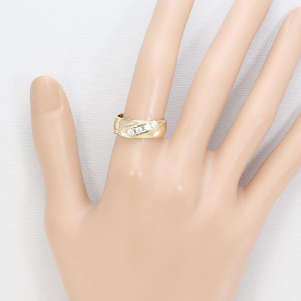 K14 Yellow Gold Zirconia Ring in Excellent Condition