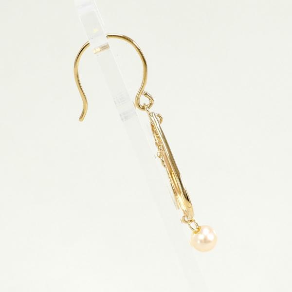 K10 Yellow Gold Pearl Earring in Excellent Condition