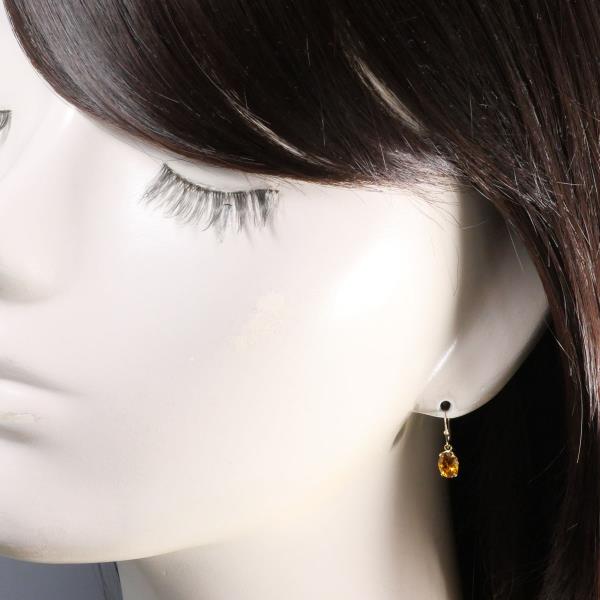 K10 Yellow Gold Citrine Earrings in Excellent Condition