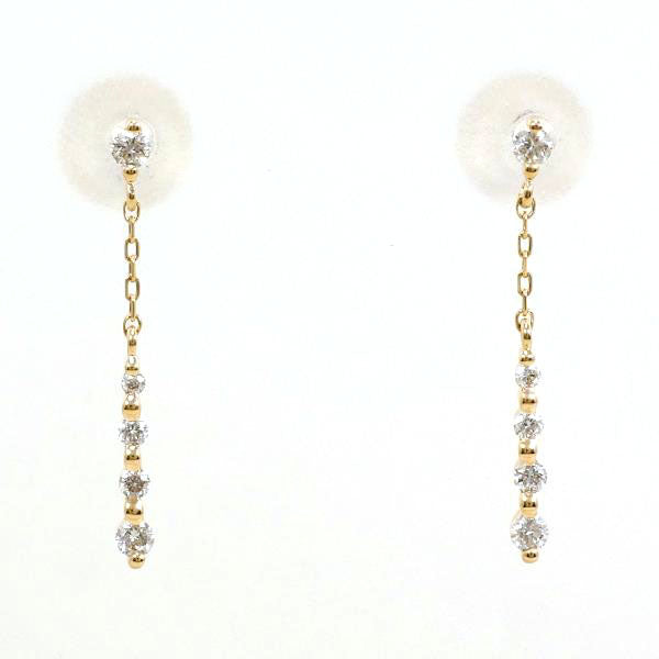 K10 Yellow Gold Diamond Earrings in Excellent Condition