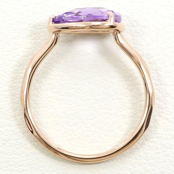 K10 Pink Gold Amethyst Ring in Excellent Condition