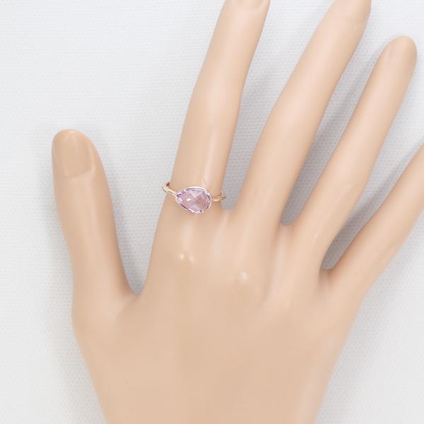 K10 Pink Gold Amethyst Ring in Excellent Condition