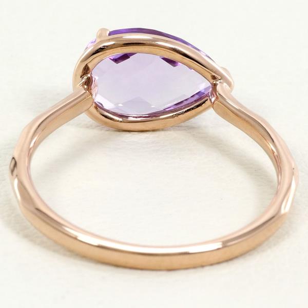 K10 Pink Gold Amethyst Ring in Excellent Condition