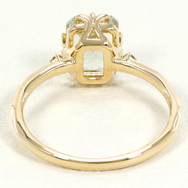 K10 Yellow Gold Aquamarine Ring in Excellent Condition