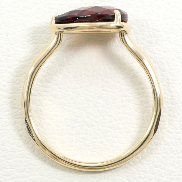 K10 Yellow Gold Garnet Ring in Excellent Condition