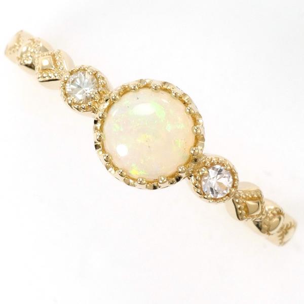 K10 Yellow Gold Opal Ring 11.5 in Excellent Condition