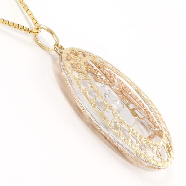 K18 Yellow White Pink Gold Necklace