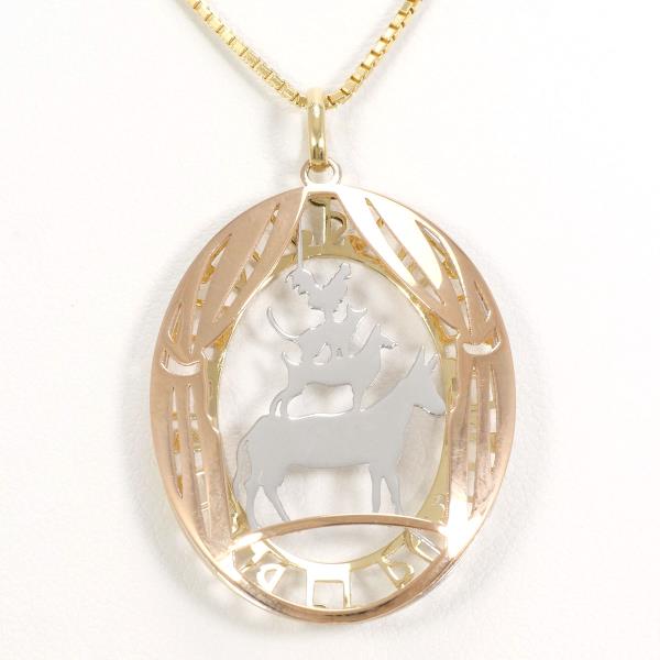 K18 Yellow White Pink Gold Necklace