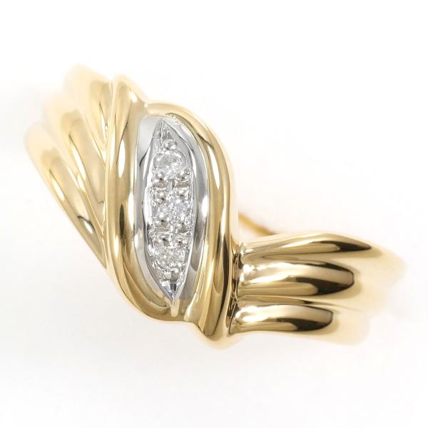 PT900 Platinum K18 Yellow Gold Diamond Ring