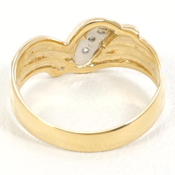 PT900 Platinum K18 Yellow Gold Diamond Ring